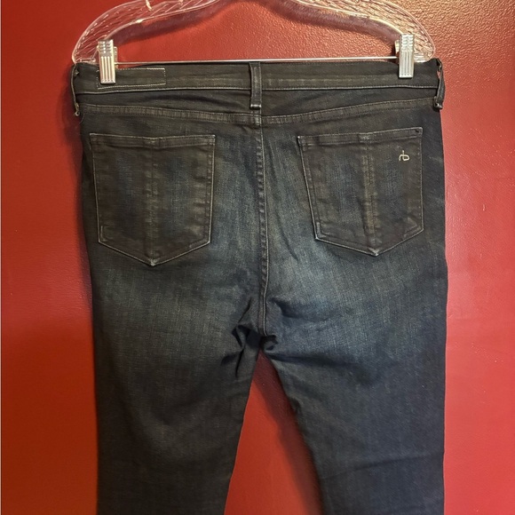 Rag & Bone Jeans Womens Size 31 Dark Blue Denim Skinny Leg Designer Classic - Picture 4 of 10